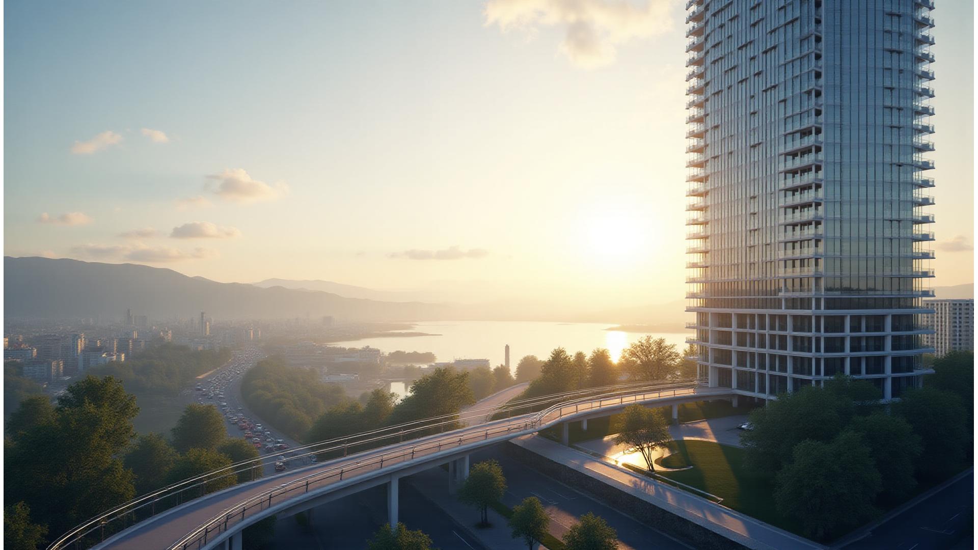 Moderne, bærekraftig arkitektur i Oslo sentrum med fjordutsikt