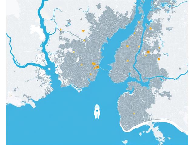 Stilisert interaktivt kart over Oslo med fremhevede prosjektområder med bærekraftig byutvikling langs fjorden.